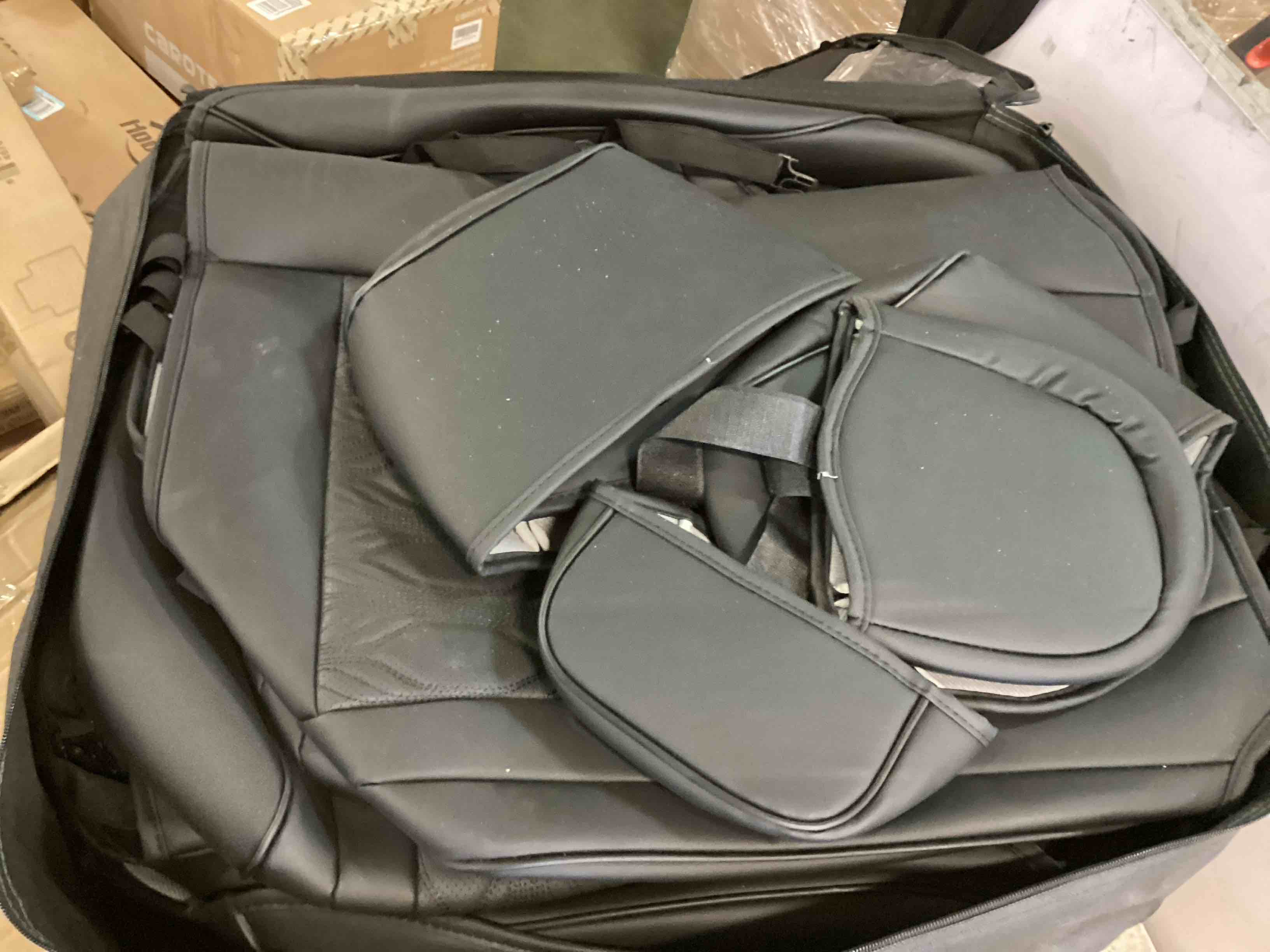 Coverado Car Seat Covers Fullset, Leather F150 Seat Covers for Cars SUV Pick-up Truck Automotive Seat Covers Fit for 2015-2023 F150 and 2017-2023 F250 F350 F450(Black)