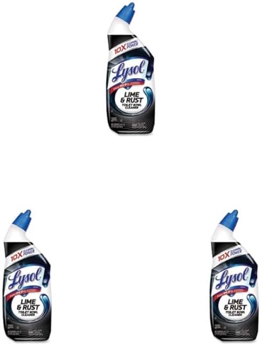 Lysol Toilet Bowl Cleaner with Lime and Rust Remover 24 Ounce (Pack of 3)