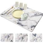 Stone Drying Mat for Kitchen Counter, 15.7X19.6 in Super Absorbent Marble Dish Drying Pad, Non-Slip Diatomite Dish Drying Mat, Diatomaceous Earth Drying Stone Dish Drying Mat, Kitchen Draining Mat