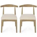 Soohow Dining Chairs Set of 2, Mid Century Modern Kitchen & Dining Room Chairs for Dining Room, Woven Rope Dining Table Chairs with Solid Wood Legs,Natural Color 