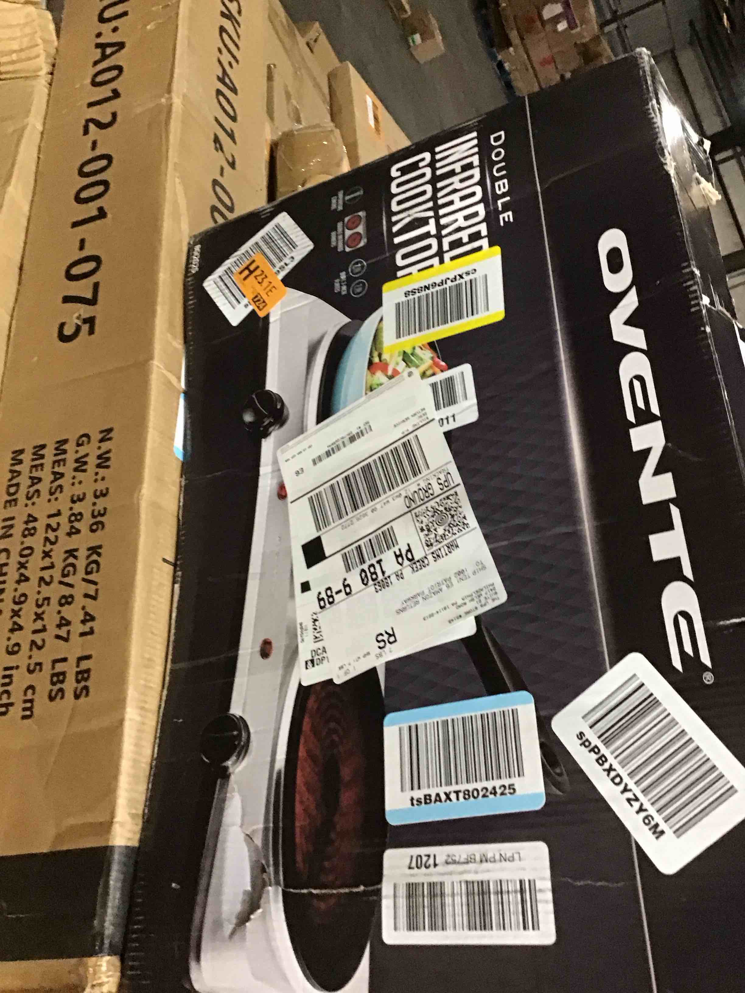 OVENTE Countertop Infrared Double Burner, 1500W Electric Hot Plate and