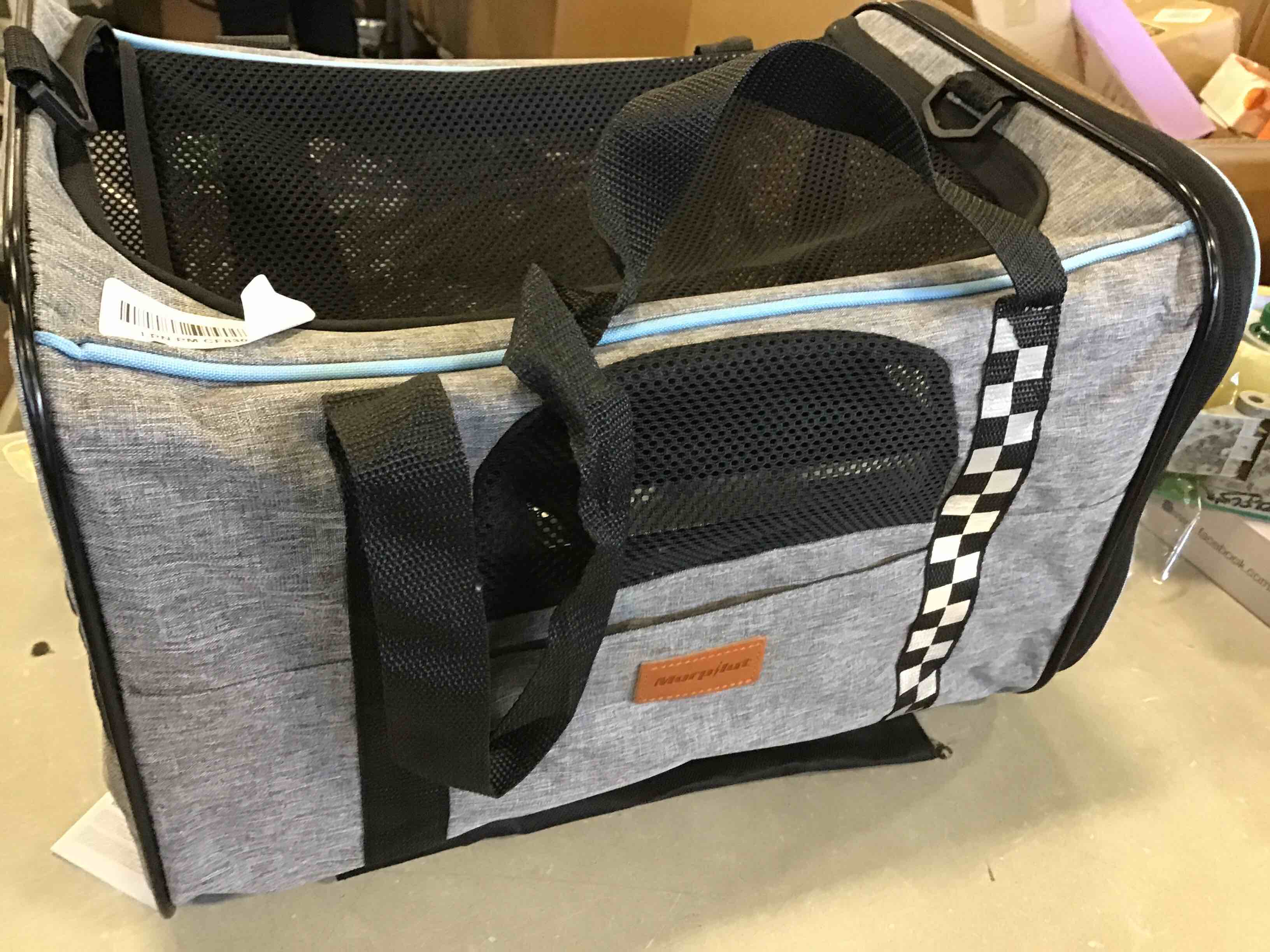 Morpilot Cat and Dog Carrier with Detachable Wheels - Airline Approved Rolling Carrier for Small Pets and Cats - Foldable Pet 