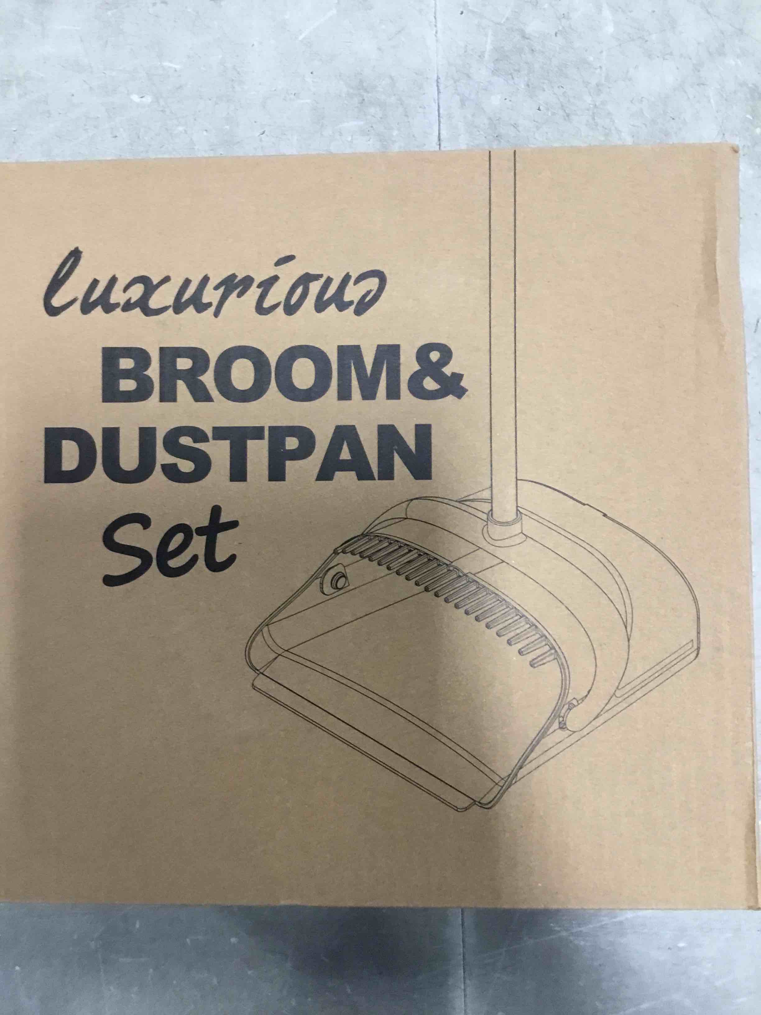 new broom and dustpan-set- green updatebroom003&green made in china