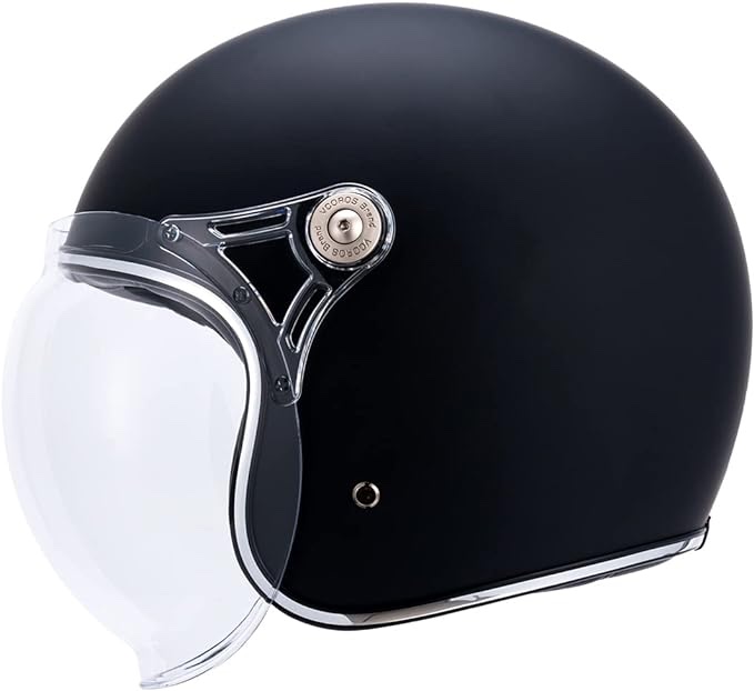 VCOROS A500 Retro Half Face Motorcycle Helmet with Shield Unisex-Adult Fiberglass Cruiser Helmets