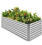 Land Guard 8×4×2 ft Galvanized Raised Garden Bed Kit, Galvanized Planter Raised Garden Boxes Outdoor, Large Metal Raised Garden Beds for Vegetables……
