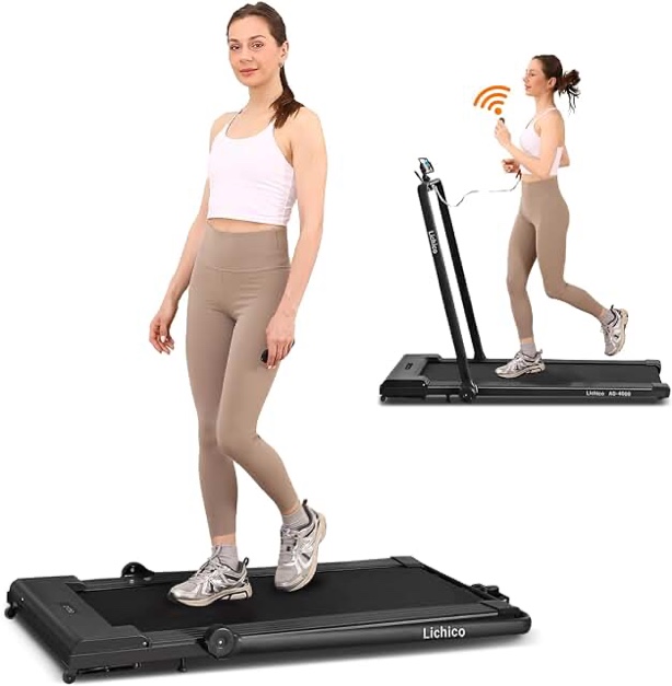 jisuo Under Desk Treadmill Walking Pad 2 in 1 Walkstation Jogging Running Portable Installation Free for Home Office Use