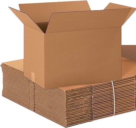 20" X 12" X 12" Long Cardboard Corrugated Boxes, 65 Lbs Capacity, Ect-32, Pack of 20