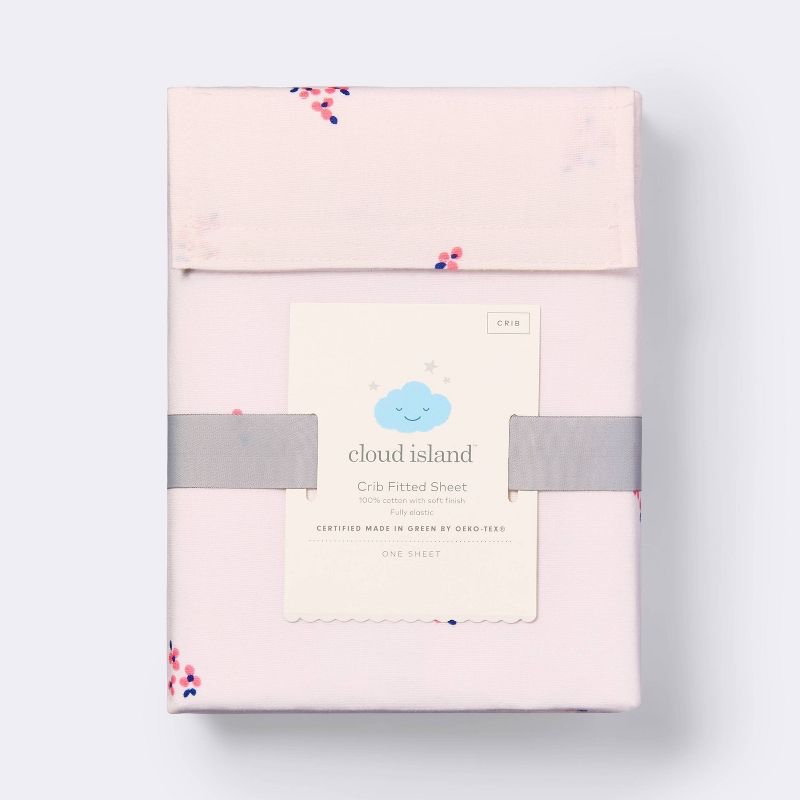 Fitted Crib Sheet Small Floral - Pink - Cloud Island™