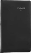 AT-A-GLANCE 2024 Weekly Pocket Planner, DayMinder, Open Scheduling, 3-1/2" x 6", Pocket Size, Black (SK480024)