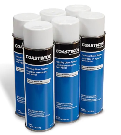 Coastwide Professional™ Foaming Glass Cleaner, Fresh & Clean Scent, 19 Oz pack 6