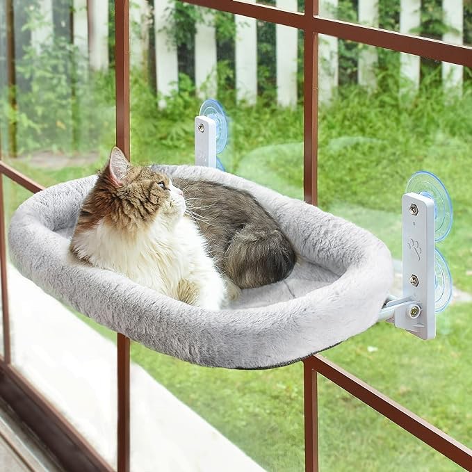 Cat hammock hangers for soft cover window, cat beds for cats