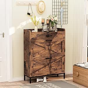 Furinouse Shoe Cabinet Rustic Brown Sc001-rb
