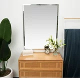 Hamilton Hills Large Simple Rectangular 1 Inch Beveled Wall Mirror Premium, HAMI-000002