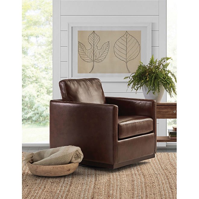 cole and rye modern farmhouse swivel accent chair