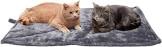 Furhaven ThermaNAP Self-Warming Cat Bed for Indoor Cats & Large/Medium Dogs, Washable & Reflects Body Heat - Quilted Faux Fur Reflective Bed Mat - Gray, Large ThermaNAP Pad - Quilted Faux Fur (Gray) 36.0"L x 24.0"W x 0.3"Th Self-Warming Only