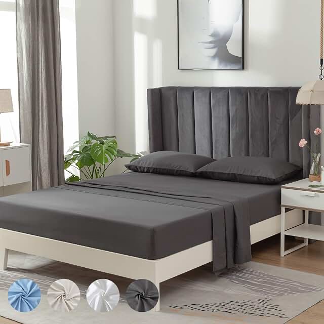 YPPY super soft microfiber sheet set queen size gray