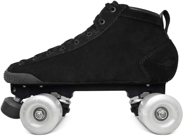 Bont Skates - Prostar S Black Suede Roller Skates with Glow Light Up Led Wheels - Indoor and Outdoor - Youth - Boys - Girls - Men - Women 10