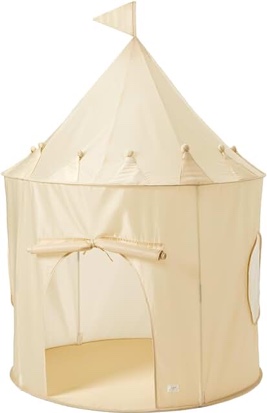 3 Sprouts Kids Play Tent Playhouse Castle with Recycled Fabric for Indoor and Outdoor Games in Beige