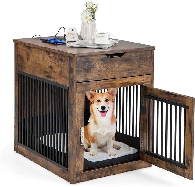 dog crate end table 