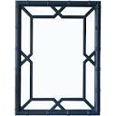 Bamboo-Look Solid Wood Window Pane Mirror 23" X 31" - Blue picture similar