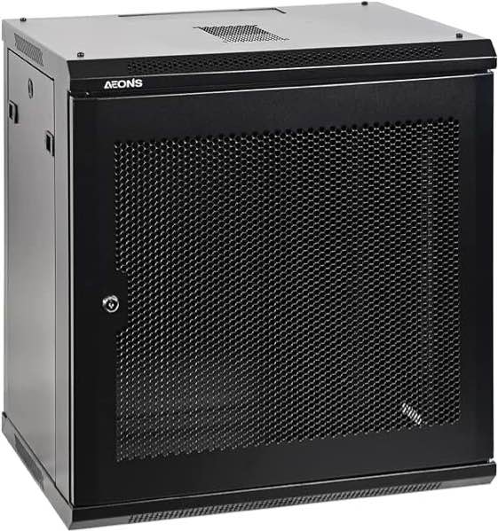 Tedgetal 12U Wall Mount Server Cabinet Network Rack Enclosure Locking Glass Door. SIMILAR TO LOT PHOTO 