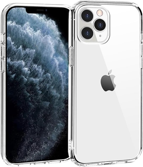 DOPLON Crystal Clear Designed for iPhone 11 Pro Case, Protective Shockproof Phone Case Slim Thin Cover with Bubble Bumper - Clear
