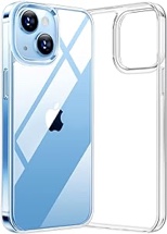 DOPLON Crystal Clear Designed for iPhone 14 Case, Protective Shockproof Phone Case Slim Thin Cover with Bubble Bumper - Clear