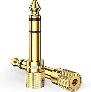 UGREEN 6.35mm 1/4 Male to 3.5mm 1/8 Female Stereo Headphone Adapter Audio Jack Plug Gold Plated for Speaker Headphone Guitar Digital Piano Amp