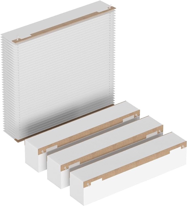 2400 Replacement Filter 401 MERV 13 Compatible with AprilAire 2400, Space-Gard 2400 Whole-House Air Purifiers - 16x25x6 MERV 13 Air Filter, Pack of 4