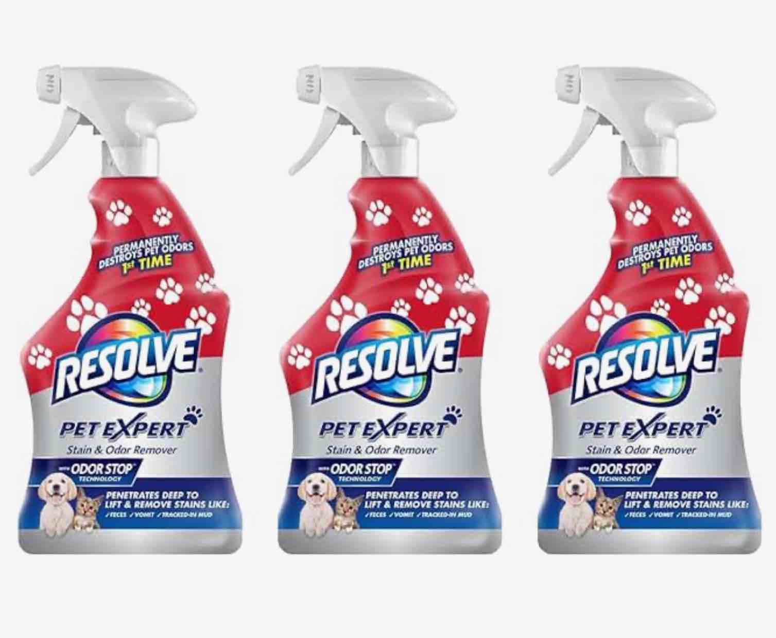 Resolve Pet Stain & Odor Carpet Cleaner, 22 oz (Pack of 3)