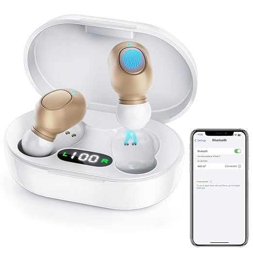 Hearing Aids for Seniors Rechargeable Bluetooth Hearing Aids with Noise Cancelling 16 Channels