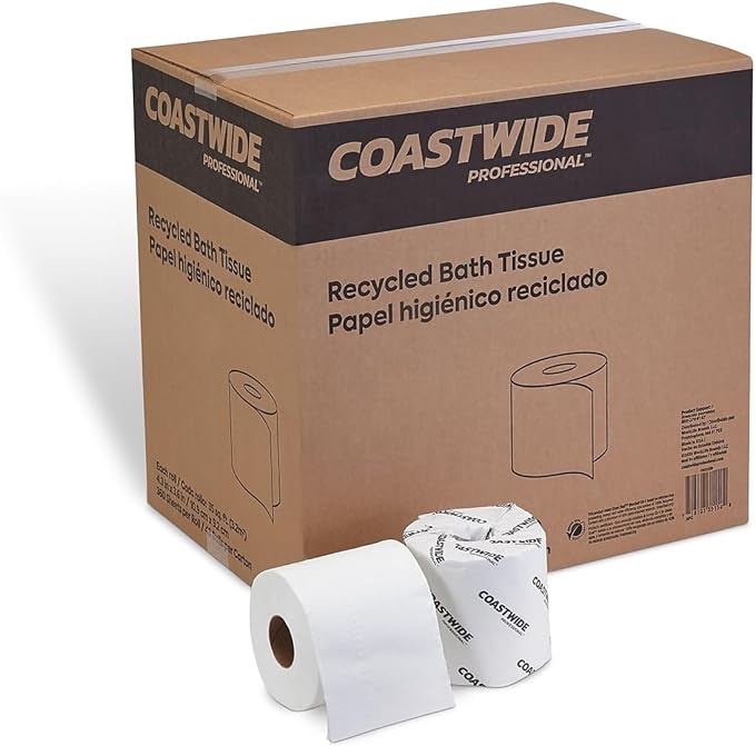 Coastwide Cw20189 Recycled 2-Ply Standard Toilet Paper White