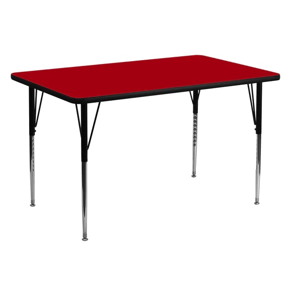 30''W x 60''L Rectangular Thermal Laminate Activity Table 