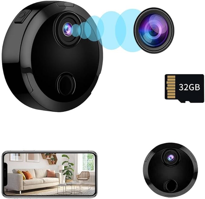 2024 New 1080p Hidden Camera - Spy Camera - Micro Camera - Mini Camera - Nanny Cam - Small Cameras for Spying - Indoor and Outdoor Camera with Night Vision - Surveillance Camera Full HD