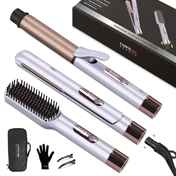 Parwin Pro Beauty 3 in 1 Hair Styling Set Bundle 