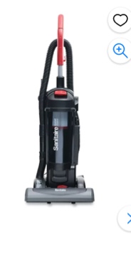 Sanitaire Force Quietclean Upright bagless vacuum black