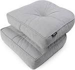 SUNROX LokGrip Non Slip Gel Memory Foam Chair Cushions for Tailbone Pain Relief, Tufted Stain Resistant Thicken Durable Seat Pad Cushion for Kitchen Dining Office 19x 19" Set of 2.Heather Indigo