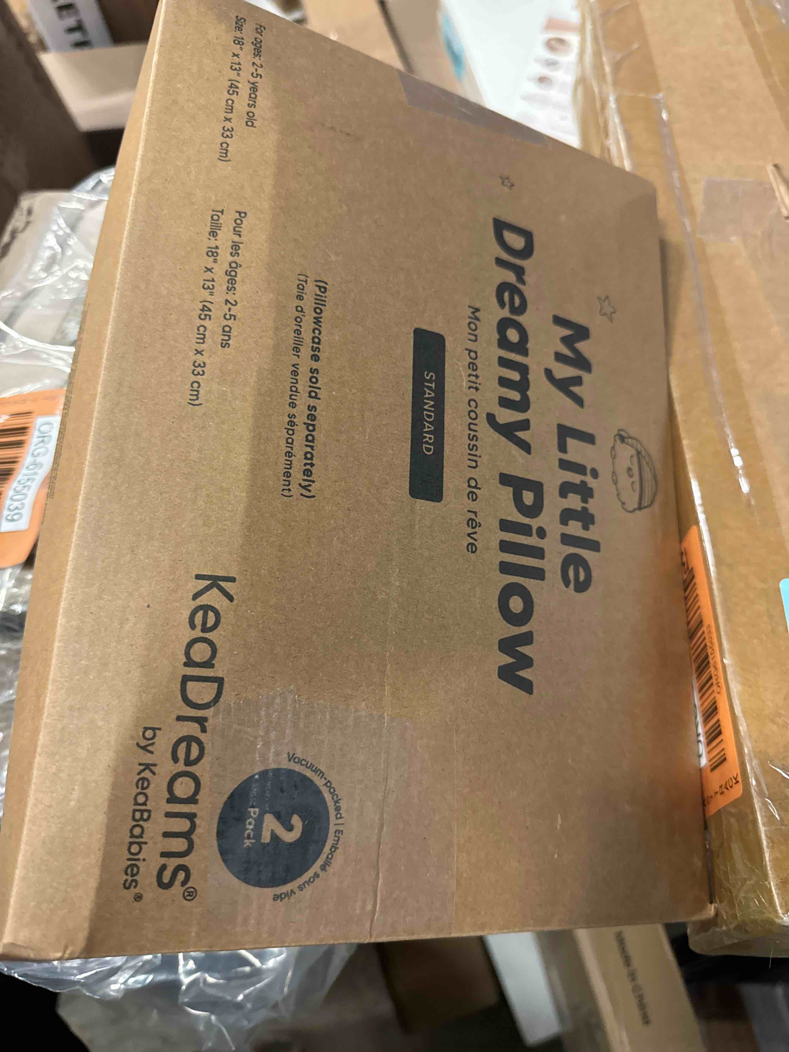 2-Pack Toddler Pillow - Soft Organic Cotton Toddler Pillows for Sleeping - 13X18 Small Pillow for Kids - Kids Pillows for Age 2 to 5 (Soft White)