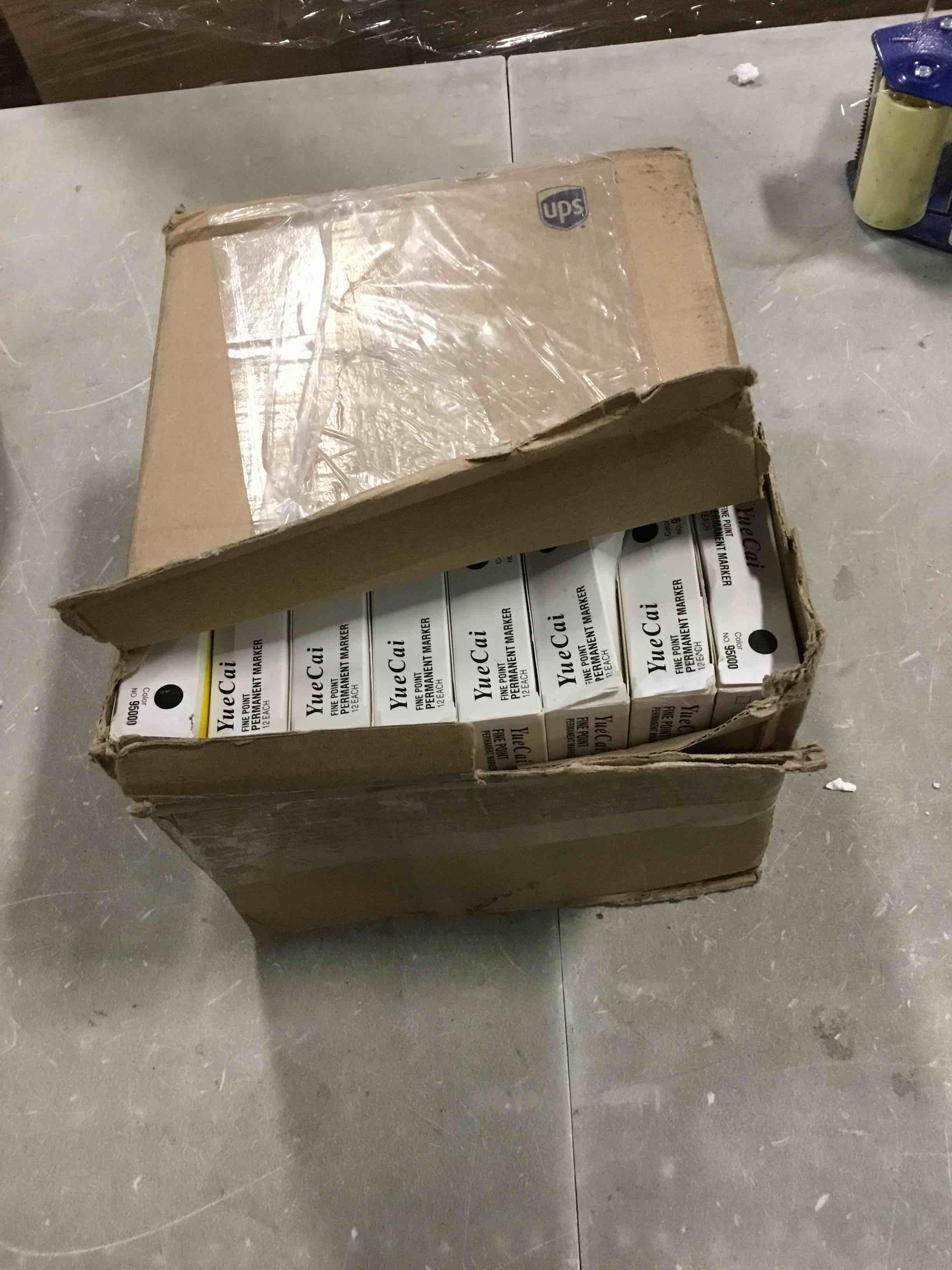 Teling 288 Pcs 12 Colors Permanent Markers Fine Point Colored Markers Assorted Colors Marker Pens Waterproof Works on Paper, Plastic, Wood, Metal and Glass for Kids Adult Coloring Doodling Marking