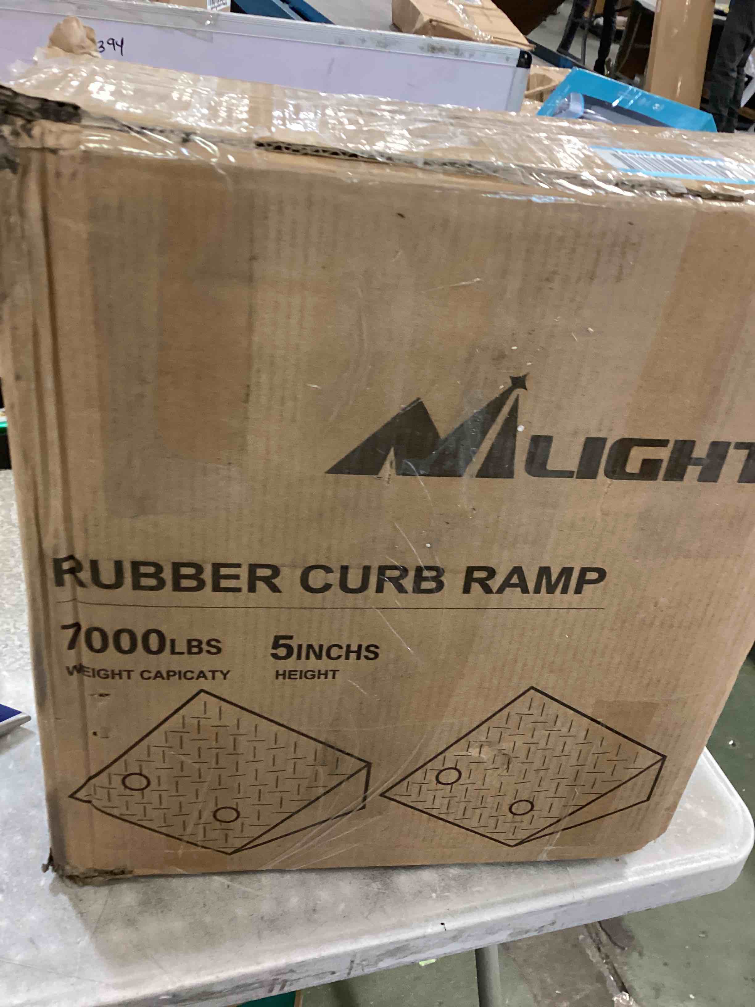 Nilight Rubber Curb Ramps, 5" Rise Height Heavy Duty Rubber Threshold Ramp, Portable Driveway Ramps for Cars Wheelchairs Scooter Lawn Mower, 7000lbs Load Capacity, 2 Pack