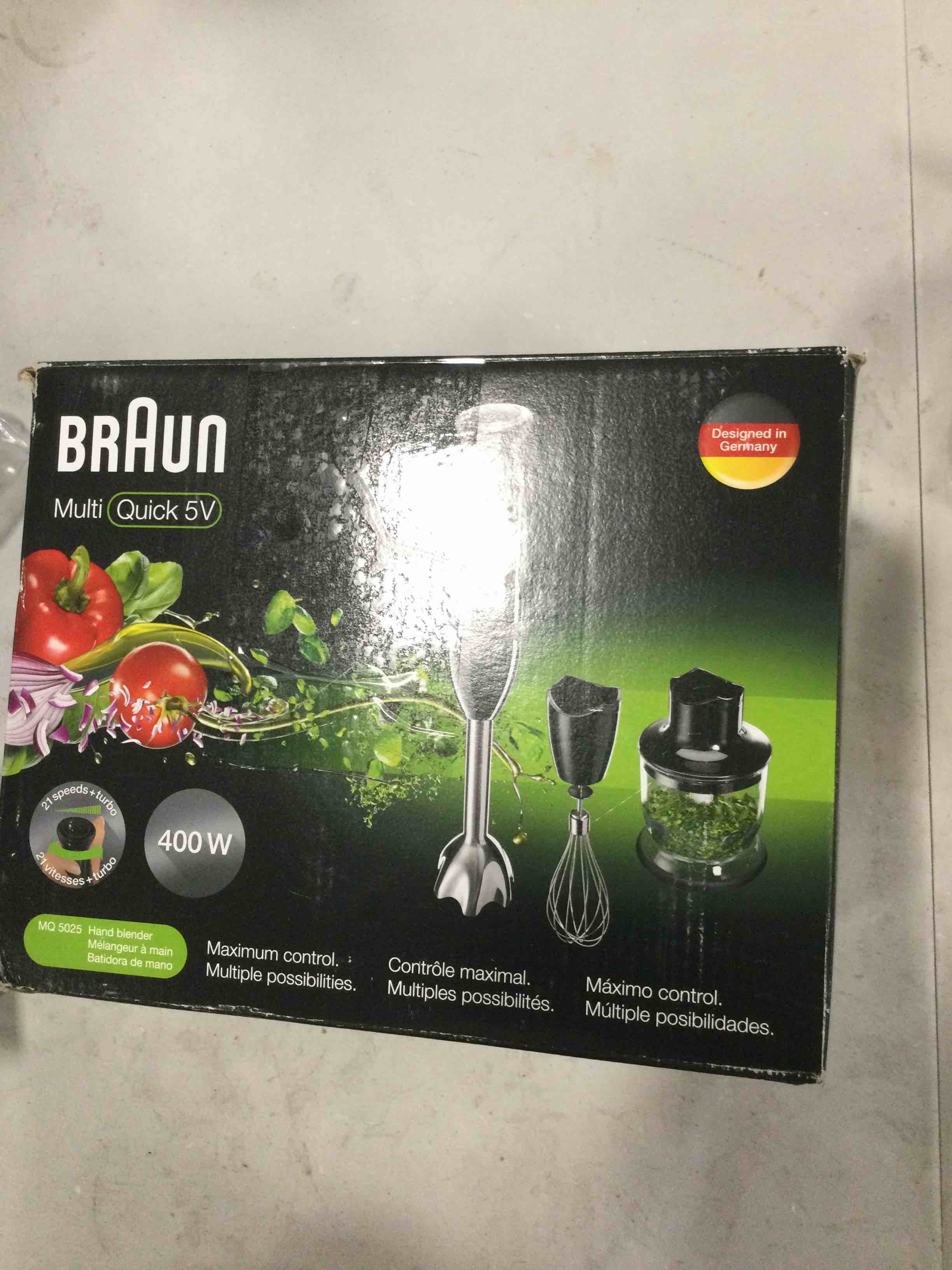 Braun MQ5025 Hand Blender Multiquick Vario, MQ5025, Black