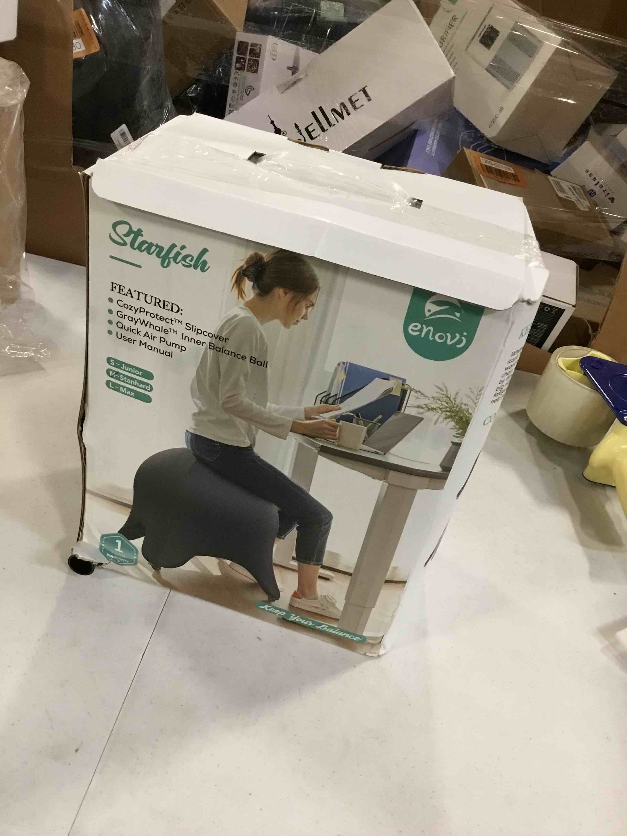 ENOVI Classic Starfish Ball Chair, Yoga Ball Chair Exercise Ball Chair Ergonomic Design for Home Office Desk, Stability Ball & Balance Ball Seat