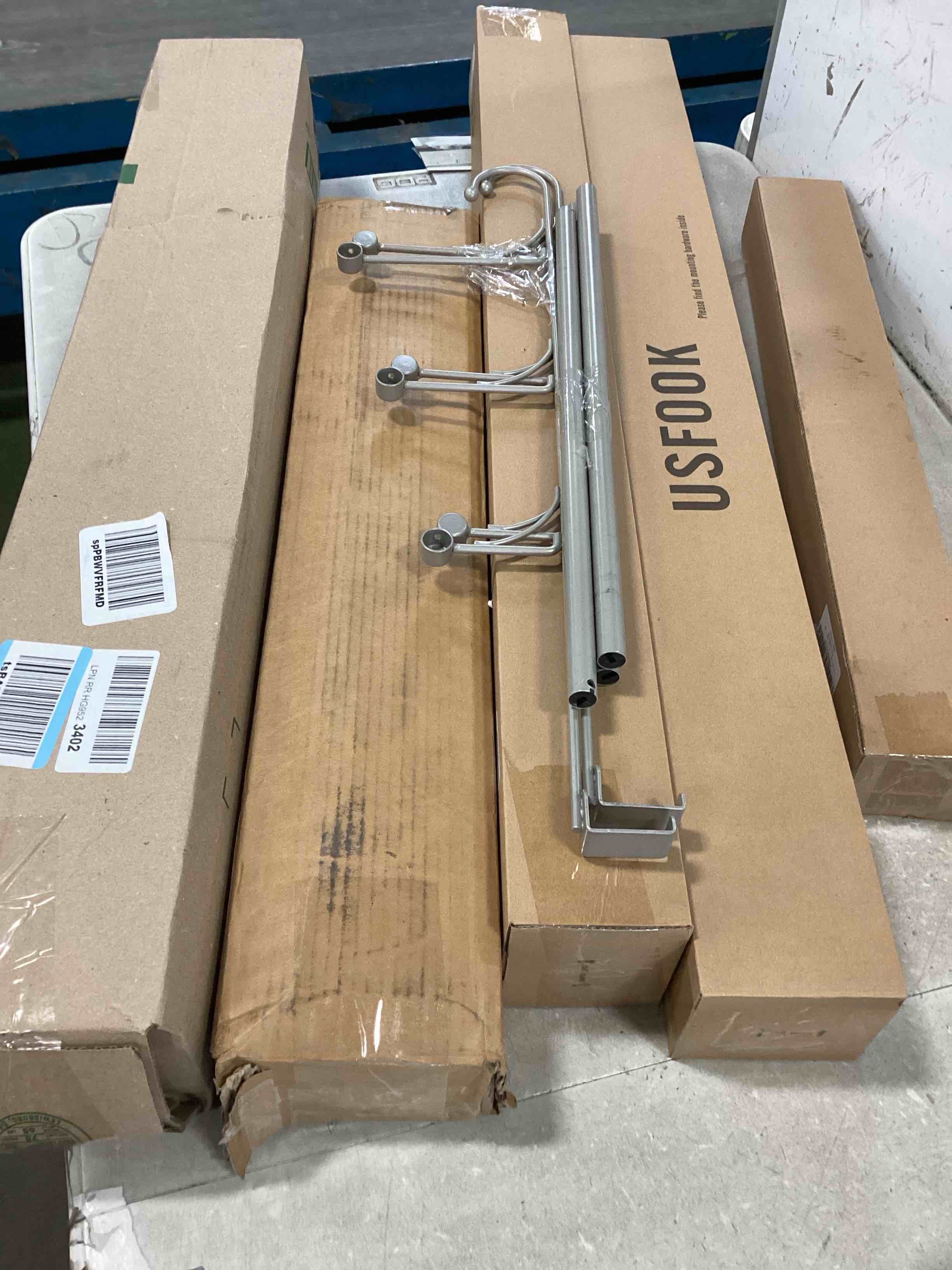 assorted item miscellaneous curtain rod/ retractable gate and more 