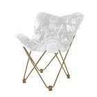 Urban Shop Mongolian Butterfly Chair, White