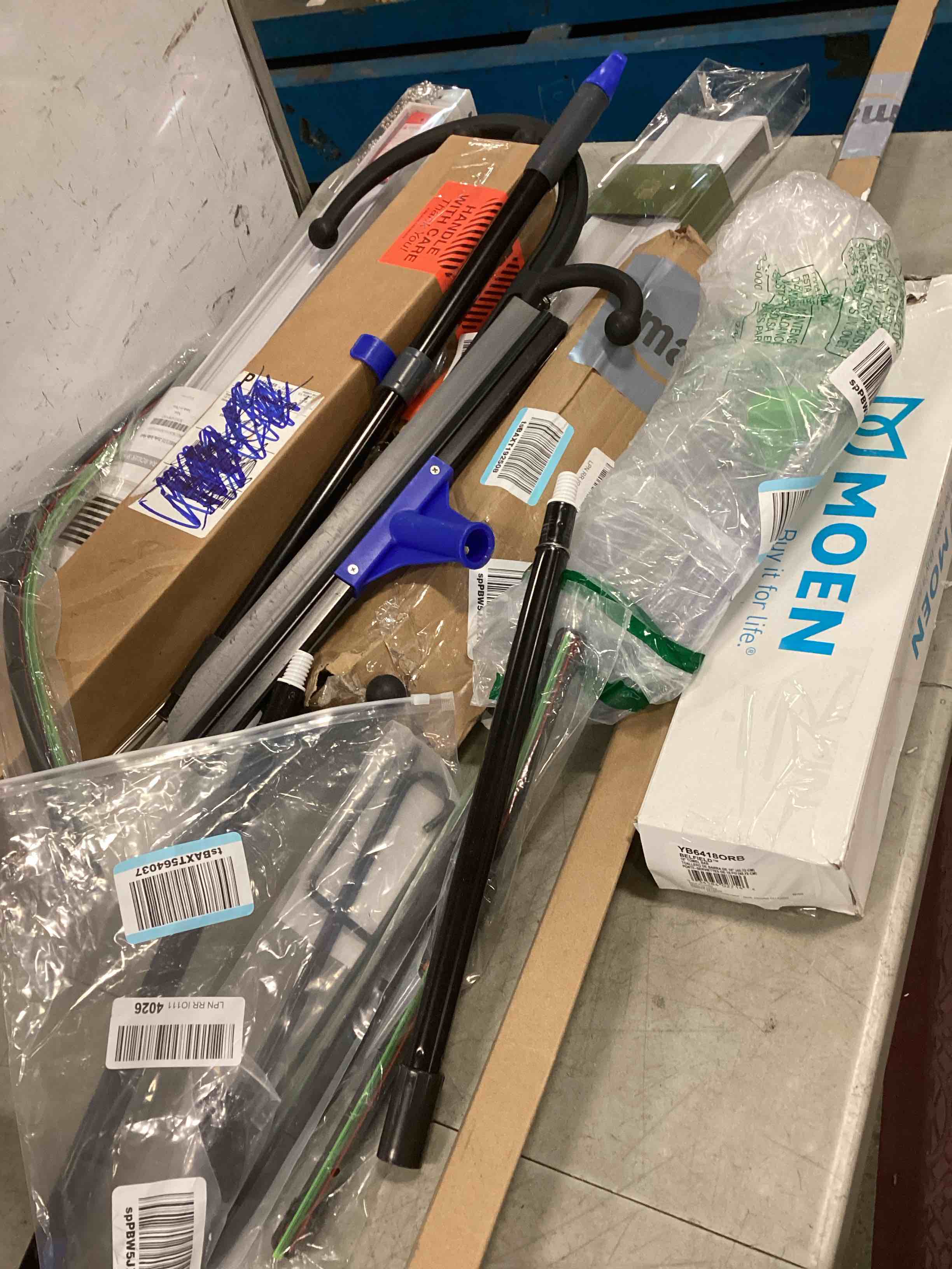 assorted item miscellaneous curtain rod  and more 