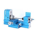 W10003 Mini Metal Lathe Machine DIY Mini Lathe Woodworking Lathe Machine Metal Aluminum Processing Tool Micro Lathe 100V-240V