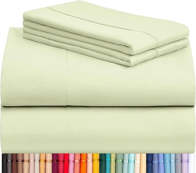 Majestic Home Bon Dormir 750 Series, 4 Piece Queen Sheet Set, Sage Green
