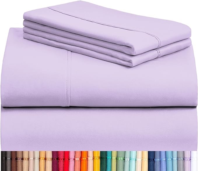 Majestic Home Bon Dormir 750 Series, 4 Piece Queen Sheet Set, Lavender