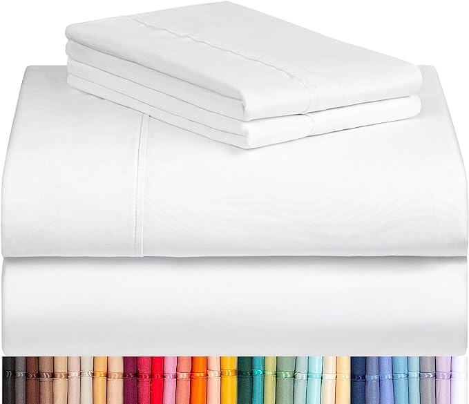 Majestic Home Bon Dormir 750 Series, 4 Piece Queen Sheet Set, White