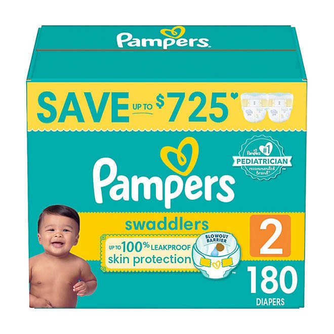 Instant Savings Pampers Swaddlers Diapers, Sizes Newborn -7 